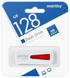 3.0 USB флеш накопитель Smartbuy 128GB Iron Black/Red (SB128GBIR-K3)