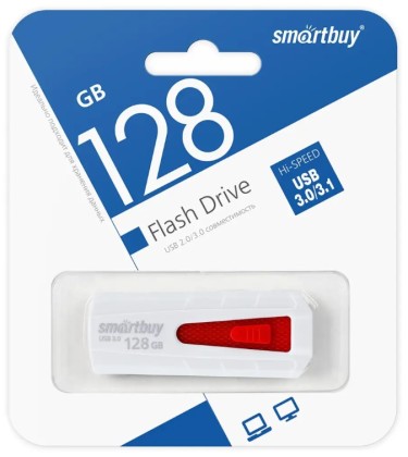3.0 USB флеш накопитель Smartbuy 128GB Iron Black/Red (SB128GBIR-K3)