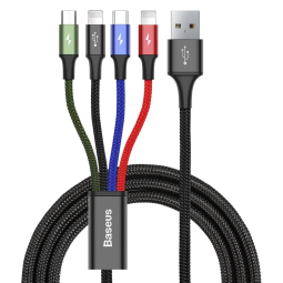 Usb Кабель-зарядка Lightning Baseus Rapid series 4 in 1 i-Phone/Type-C/Micro (CA1T4-A01)
