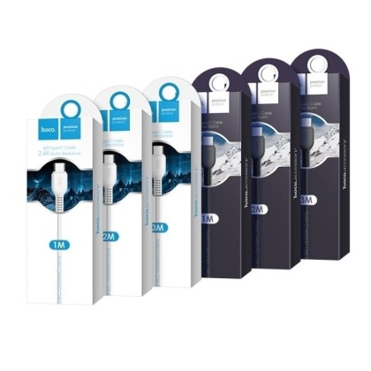 Usb Кабель-зарядка Type-C Hoco X20 Flash 3A 1м силиконовый белый