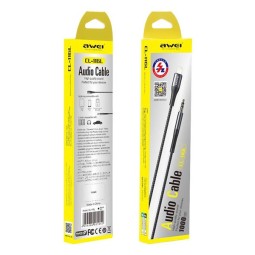 Кабель-переходник Lightning на AUX 3,5mm Awei CL-116L чёрный