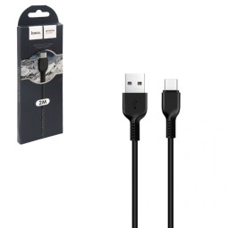 Usb Кабель-зарядка Type-C Hoco X20 Flash 2.4A 2м силиконовый черный