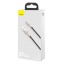 Usb Кабель для зарядки Apple Lightning Baseus 25см Cafule 2.4A в тканевой оплетке черный