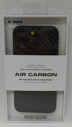 Накладка для i-Phone 13 Pro 6.1" K-Doo Air Carbon пластик чёрная