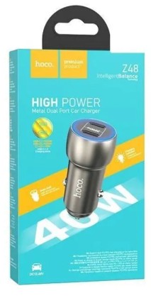 Автомобильное заряд. устр. Hoco Z48 2USB 40W QC3.0 серое