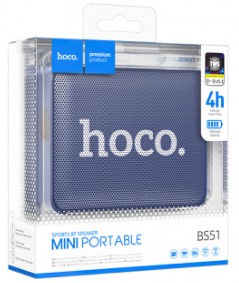 Bluetooth колонка Hoco BS51 BT5.1/1200mAh/4ч/3Вт/TF/AUX темно-синяя