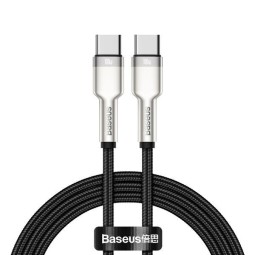 Кабель-зарядка Type-C на Type-C Baseus Cafule Metal 100W 1м CATJK-C01 черный