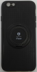 Чехол-накладка для i-Phone 6/6s силикон iface с держателем чёрный