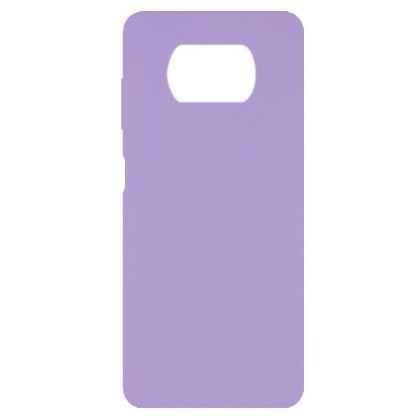 Накладка для Xiaomi Pocophone X3 Silicone cover без логотипа лаванда