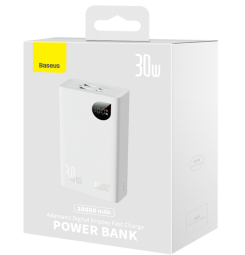 Powerbank Baseus Adaman2 20000mAh 2USB/1USB-C 30W PPAD050002 белый