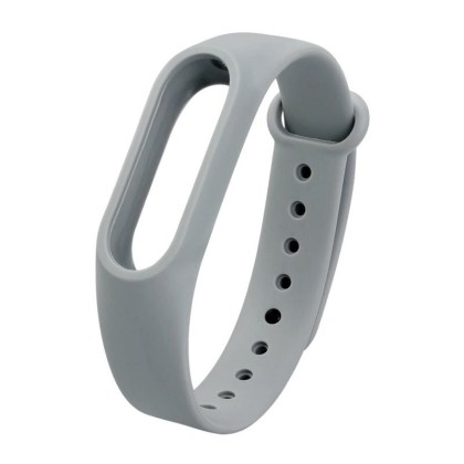 Ремешок для Xiaomi Mi Band 3/4 силиконовый серый