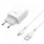 Сетевое зар. устр. Hoco C12Q с шнуром Micro 1USB QC3.0 2.4A белое