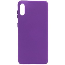 Накладка для Samsung Galaxy A02 Silicone cover без логотипа фиолетовая