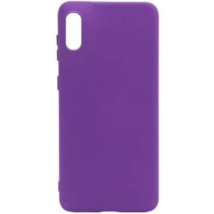 Накладка для Samsung Galaxy A02 Silicone cover без логотипа фиолетовая