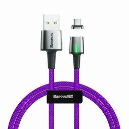 Usb Кабель-зарядка Micro Baseus Zinc Magnetic 2.4A 1м (CAMXC-A05) фиолетовый