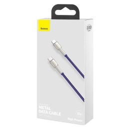 Кабель-зарядка Type-C на Type-C Baseus Cafule Metal 100W 1м (CATJK-C05) фиолетовый