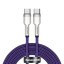 Кабель-зарядка Type-C на Type-C Baseus Cafule Metal 100W 1м (CATJK-C05) фиолетовый