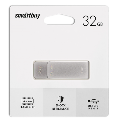 3.0/3.2 USB флеш накопитель Smartbuy Gen.1 032GB M1 Metal Grey (SB032GM1G)