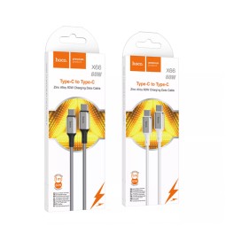 Usb Кабель-зарядка Type-C на Type-C Hoco X66 1м 60W серый