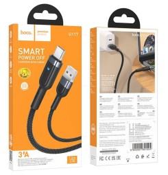 Usb Кабель-зарядка Type-C Hoco U117 3A 1.2м черный