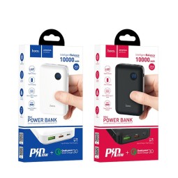 Powerbank Hoco J44 1USB QC3.0 10000mAh с цифровым индикатором белый