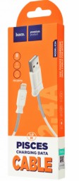 Usb Кабель-зарядка Lightning Hoco X24 Pisces 2.4A 1м силиконовый белый