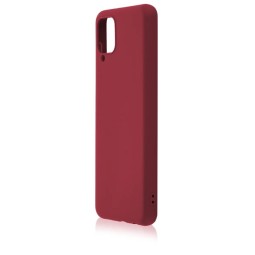 Накладка для Samsung Galaxy A12 Silicone cover без логотипа бордовая