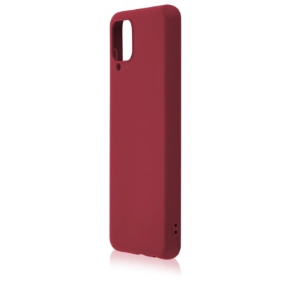 Накладка для Samsung Galaxy A12 Silicone cover без логотипа бордовая