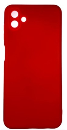 Накладка для Samsung Galaxy A04 Silicone cover без логотипа красная