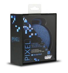 Bluetooth колонка Smartbuy Pixel BT5.0/500mAh/4ч/3Вт/FM/MicroSD синяя (SBS-130)