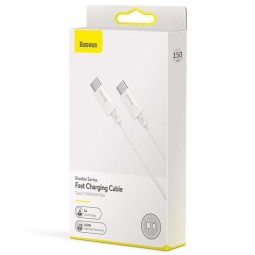 Кабель-зарядка Type-C на Type-C Baseus Xiaobai 100W 1.5м (CATSW-D02) белый