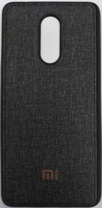Накладка для Xiaomi Redmi 5 силиконовая ткань с логотипом чёрный