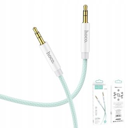 Аудиокабель AUX 3,5mm Hoco 2m с микрофоном UPA19 зелёный