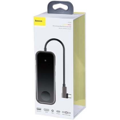 USB-C хаб Baseus Superlative 2USB/HD 4K/Audio/PD/Watch (CAHUB-AZ0G) черный