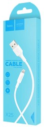 Usb Кабель-зарядка Lightning Hoco X25 Soarer 2A 1м силиконовый белый
