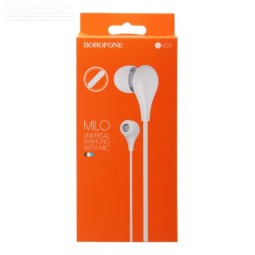 Наушники с микрофоном Borofone BM24 Milo 1.2м белые
