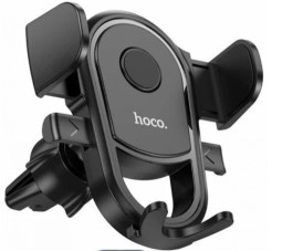 Держатель в автомобиль в воздуховод Hoco H6 с зажимом черный
