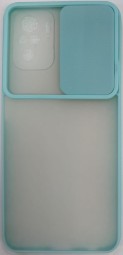Накладка со шторкой камеры Redmi Note 10 Pro матовая бирюзовая