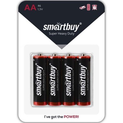 Батарейка солевая Smartbuy R6/4B (48/960)  (SBBZ-2A04B)