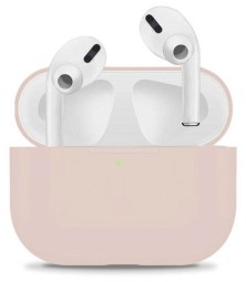 Силиконовый чехол для AirPods бежевый