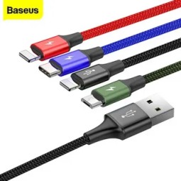 Usb Кабель-зарядка Micro+Lightning+Type-C Baseus Rap 4 in 1 Baseus Rapid series CA1T4-B01 чёрный