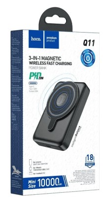Беспроводное заряд. устр. + Powerbank Hoco Q11 1USB-C 20W 10000mAh черное