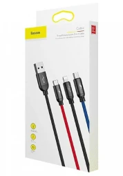 Usb Кабель-зарядка Lighting Baseus 3in1 i-Phone/Micro/Type-C CAMLT-BSY01