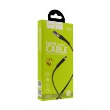 Usb Кабель-зарядка Micro Hoco U39 Slender 2.4A 1.2м плоский в нейлоновой оплётке золотисто-чёрный
