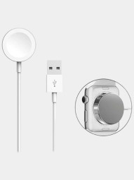Беспроводное зарядное устройство для Apple Watch Borofone BQ22 2в1 магнитное 1.2м 2.5A белое