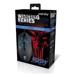 Проводная мышь Smartbuy Gaming RUSH черная -игровая -бесшумная