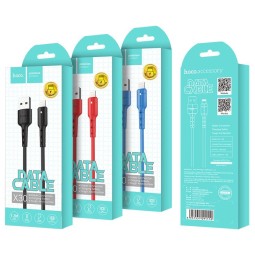 Usb Кабель-зарядка Lightning Hoco X30 Star 2.4A 1.2м силиконовый синий