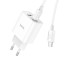Сетевое зарядное устройство Hoco C80A +Plus с шнуром Type-C на Type-C 20W/18W белое