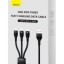 Usb Кабель-зарядка Micro+Lightning+Type-C Baseus Flash 6A 1.2м черный