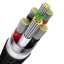 Usb Кабель-зарядка Micro+Lightning+Type-C Baseus Flash 6A 1.2м черный